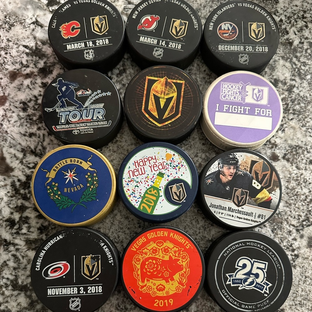 🤩🤩🤩 VGK Pucks up for grabs! 🤩🤩🤩